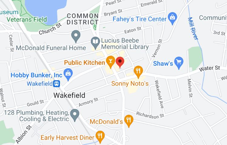 Map showing Cohealo headquarters at 15 Lincoln Street, Wakefield, Massachusetts (opens Google Maps in a new tab)